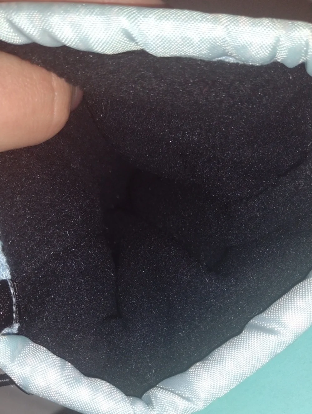 L-Bow Light Blue Infant Mitt (J681)